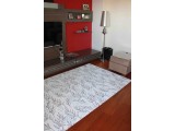 Alfombra Vinilica Q-Carpet Flores Azules
